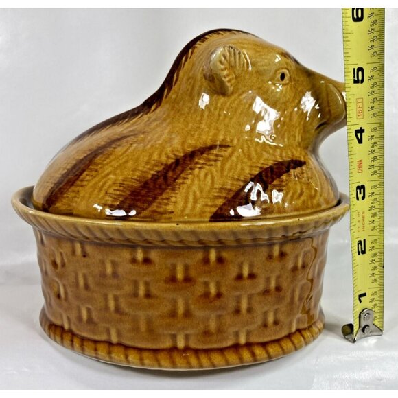 Vintage Majolica Covered Wild Boar Pig Ceramic Casserole Tureen Portugal - Picture 12 of 12